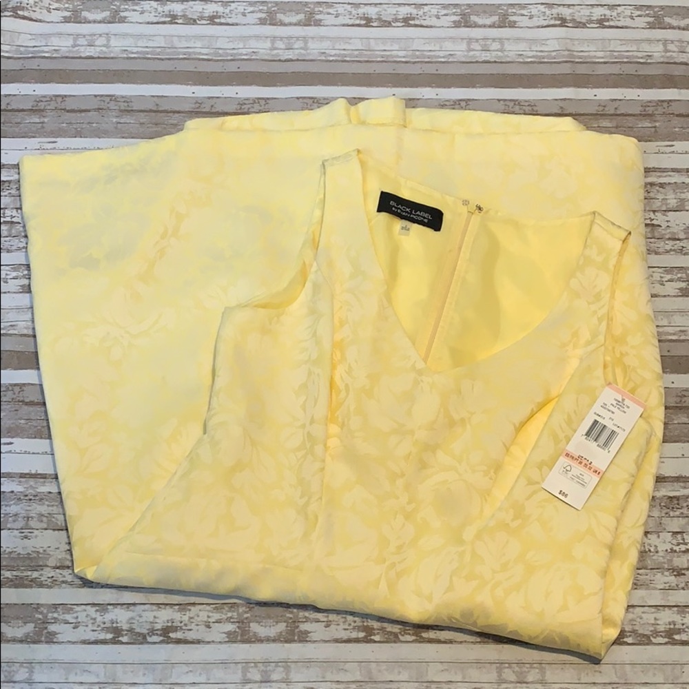 Evan-Picone Baby Yellow Pleated Dress